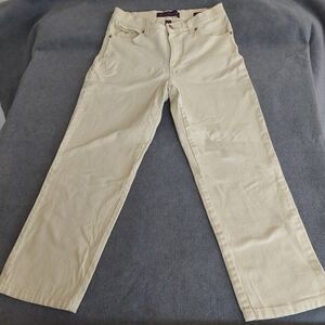 Gloria Vanderbilt Amanda Classic High Rise Tapered Jeans - Cream/Off-White Size